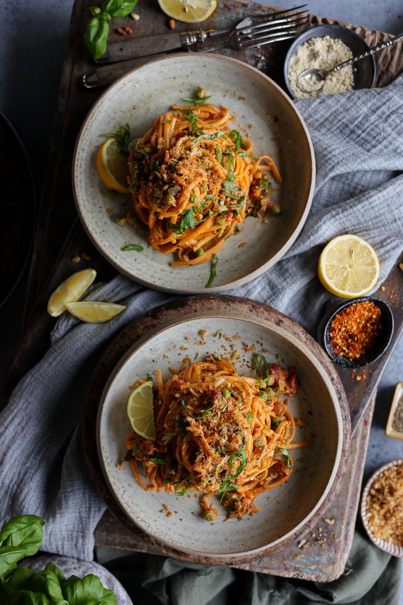 Creamy Vegan Harissa Pasta